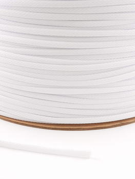 Polyester PET braid for the cable, 4mm white cable sheath - 1m