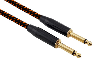 Red's Music instrument cable - Jack 6.3mm / Jack 6.3mm - FOP braided cable - GCF1130BO - 3m