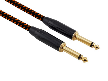 Kabel instrumentalny Red's Music – Jack 6.3mm / Jack 6.3mm – FOP kabel w oplocie - GCF1130BO - 3m