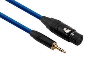 Red's Music Microphone Cable - XLR F / mini Jack 3.5 stereo - Standard - MC1715BX-BLUE - 1.5m