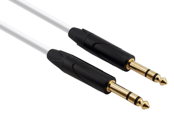Red's Music Microphone Cable - Jack 6.3 stereo / Jack 6.3 stereo - Standard - MC1610BX-WHITE - 1m