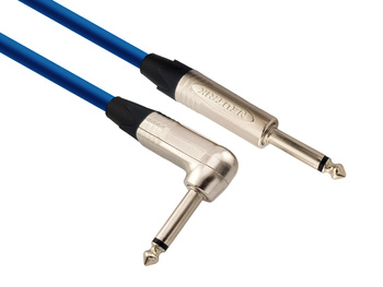 Red's Music instrument cable - Jack 6.3mm / Jack 6.3mm angled - Neutrik standard - GCN1205-BLUE - 0.5m