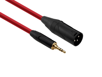 Kabel Mikrofonowy Red's Music - XLR M / mini Jack 3.5 stereo - Standard -  MC1810BX-RED - 1m