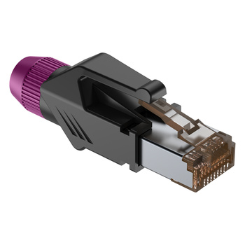 RJ45 type connector with shield - Roxtone - RJ45C5E-PH-PL