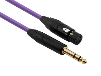Red's Music Microphone Cable - XLR F / Jack 6.3 stereo - Standard - MC1410BX-PURPLE - 1m