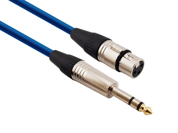 Red's Music Microphone Cable - XLR F / Stereo Jack - Economic - MC0410-BLUE - 1m