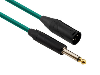 Kabel Mikrofonowy Red's Music - XLR M / Jack 6.3 mono - Standard - MC1370BX-GREEN - 7m