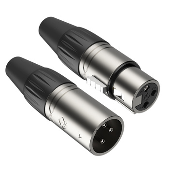 XLR 3-pin female and male cable connector - Complete - Roxtone - XP3FM