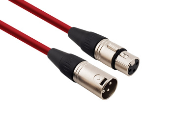 Kabel Mikrofonowy Red's Music - XLR F / XLR M - Economic -  MC0103-RED - 0,3m