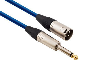 Red's Music Microphone Cable - XLR M / Jack mono - Economic - MC0303-BLUE - 0.3m