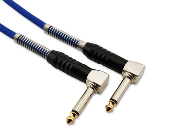 Kabel instrumentalny Red's Music – Jack 6.3mm kątowy / Jack 6.3mm kątowy – Economic - GC03015C-BLUE - 0,15m