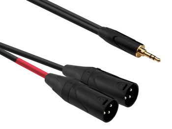 Red's Music audio cable - mini stereo jack 3.5mm / 2x XLR M male - AU3715BX - 1.5m