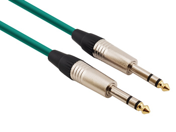 Kabel Mikrofonowy Red's Music - Jack stereo / Jack stereo - Economic - MC0610-GREEN -1m