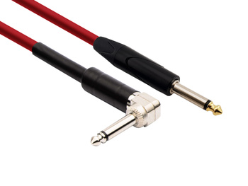 Red's Music instrument cable - Jack 6.3mm / Jack 6.3mm angled - Standard - GC12100BX-RED - 10m