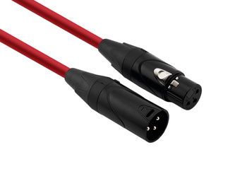 Red's Music Microphone Cable - XLR F / XLR M - Standard - MC1103BX-RED - 0.3m