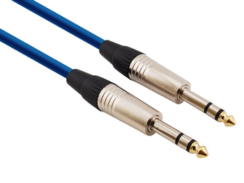 Red's Music Microphone Cable - Stereo Jack / Stereo Jack - Economic - MC0605-BLUE - 0.5m