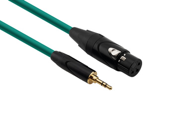 Kabel Mikrofonowy Red's Music - XLR F / mini Jack 3.5 stereo - Standard - MC1715BX-GREEN - 1,5m