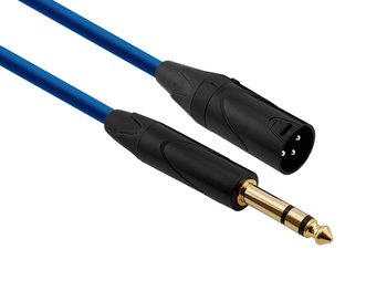 Red's Music Microphone Cable - XLR M / Jack 6.3 stereo - Standard - MC1503BX-BLUE - 0.3m