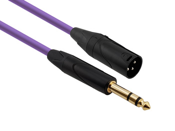 Red's Music Microphone Cable - XLR M / Jack 6.3 stereo - Standard - MC1503BX-PURPLE - 0.3m