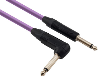 Red's Music instrument cable - Jack 6.3mm / Jack 6.3mm angled - Stronger Neutrik - GCSN1215-VIOLET - 1.5m