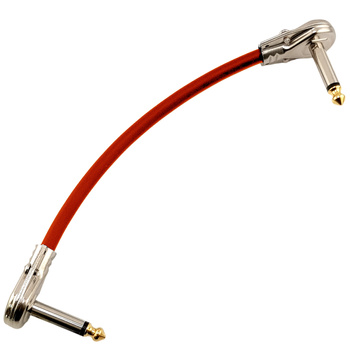 Red's Music effects connection cable (patch) - Jack 6.3mm angled / Jack 6.3mm angled - Economic - GC03015-RED - 0.15m