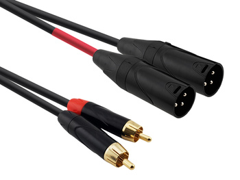 Red's Music audio cable - 2x XLR M male / 2x RCA cinch plug - AU5410BX - 1m