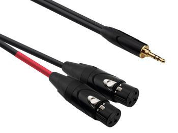 Red's Music audio cable - mini stereo jack 3.5mm / 2x XLR F female - AU3615BX - 1.5m