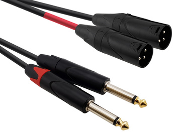 Red's Music audio cable - 2x XLR M male / 2x Jack mono 6.3mm - AU5505BX - 0.5m