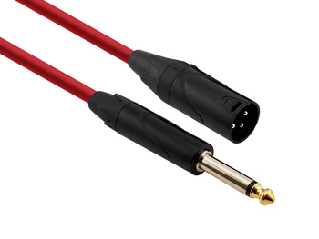 Kabel Mikrofonowy Red's Music - XLR M / Jack 6.3 mono - Standard - MC13100BX-RED - 10m