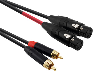 Red's Music audio cable - 2x XLR F female / 2x RCA cinch plug - AU5305BX - 0.5m