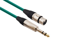 Kabel Mikrofonowy Red's Music - XLR F / Jack stereo - Economic - MC0420-GREEN - 2m