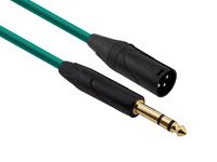 Kabel Mikrofonowy Red's Music - XLR M / Jack 6.3 stereo - Standard -  MC1520BX-GREEN - 2m