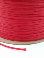 Oplot poliestrowy PET na przewód, otulina na kabel 4mm czerwony - 1m