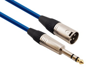 Kabel Mikrofonowy Red's Music - XLR M / Jack stereo - Economic -  MC0515-BLUE - 1,5m